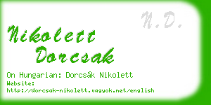 nikolett dorcsak business card